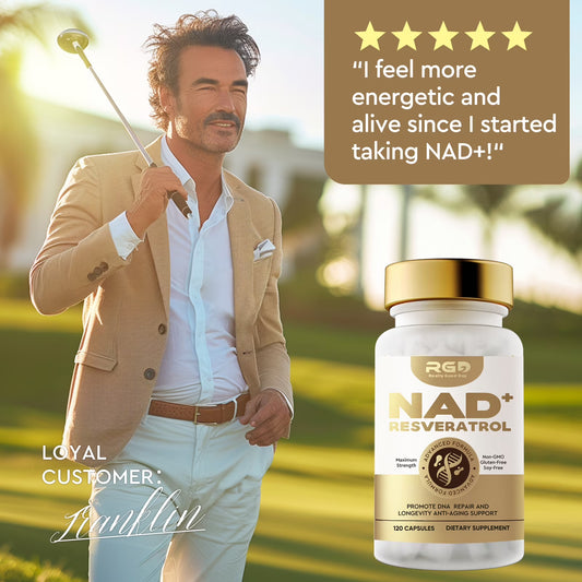 NAD + Resveratrol, NAD Supplement, NAD + Supplements, 120 Capsules